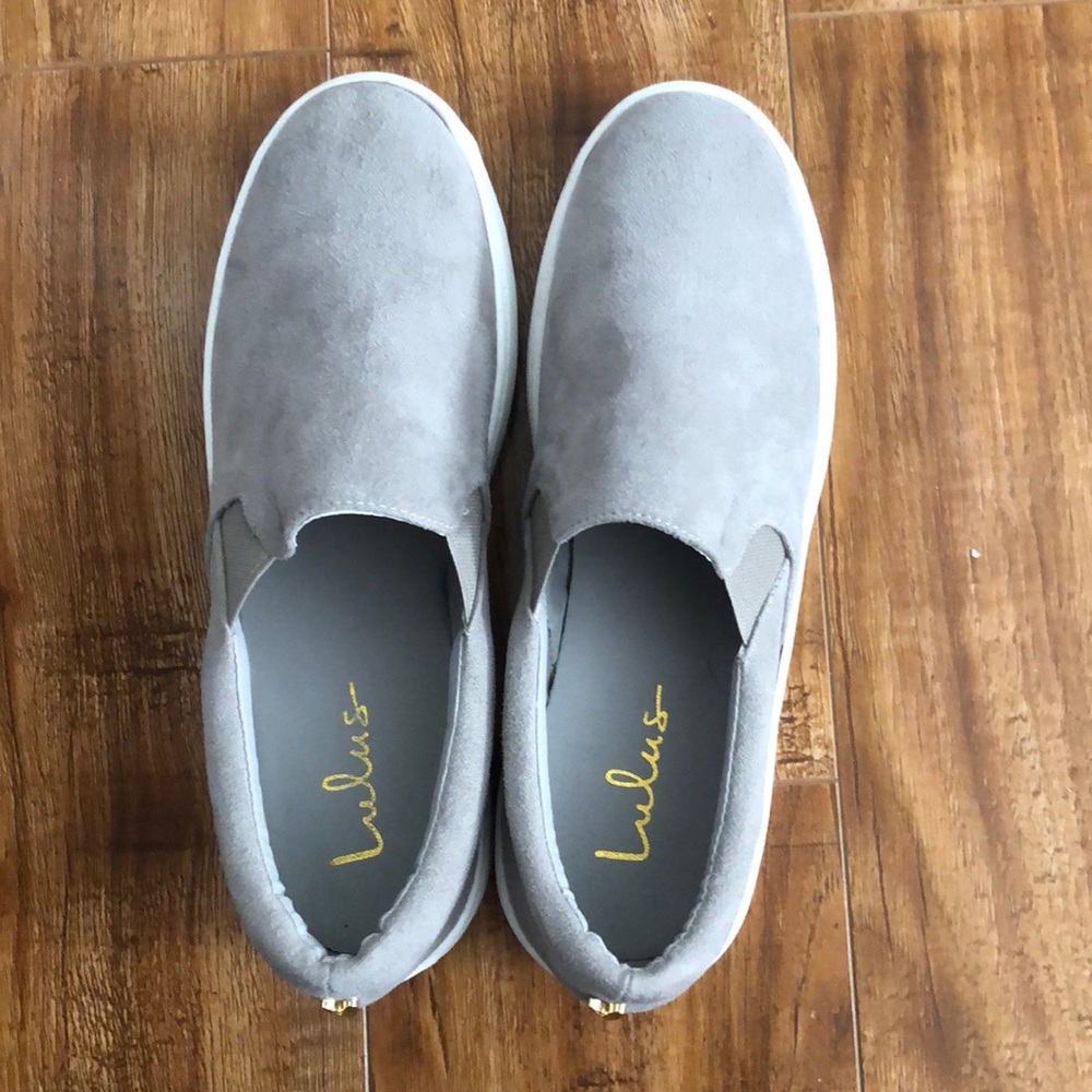 Comfortable Lulus Grey Slide On Sneakers